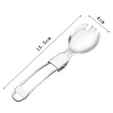 不锈钢折叠叉子勺子餐具 小刀 沙拉勺 带叉折叠勺 户外便携套装