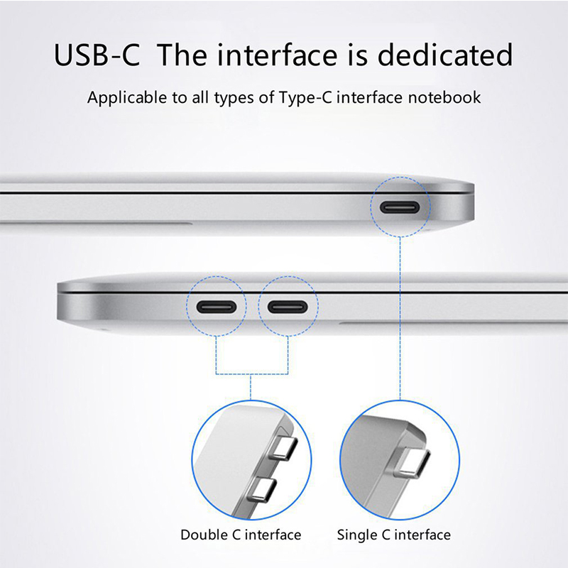 F511995 双头type-c 多功能七合一扩展坞 HUB集线器 MacBookpro转换器