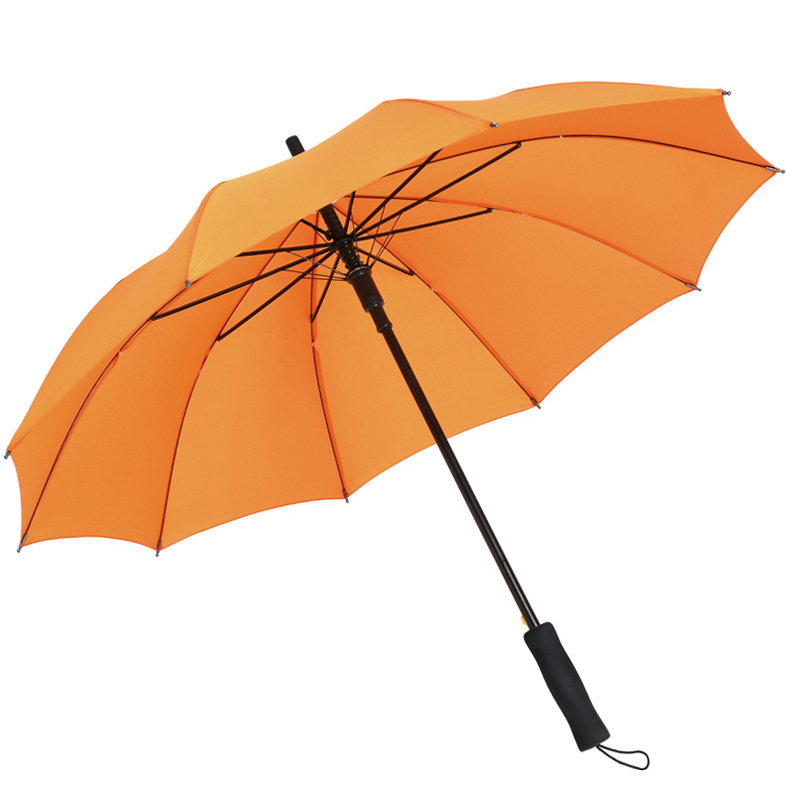 OUH0004 新款加固加大防风雨伞自动晴雨伞厂家印制logo广告伞直杆长柄雨伞