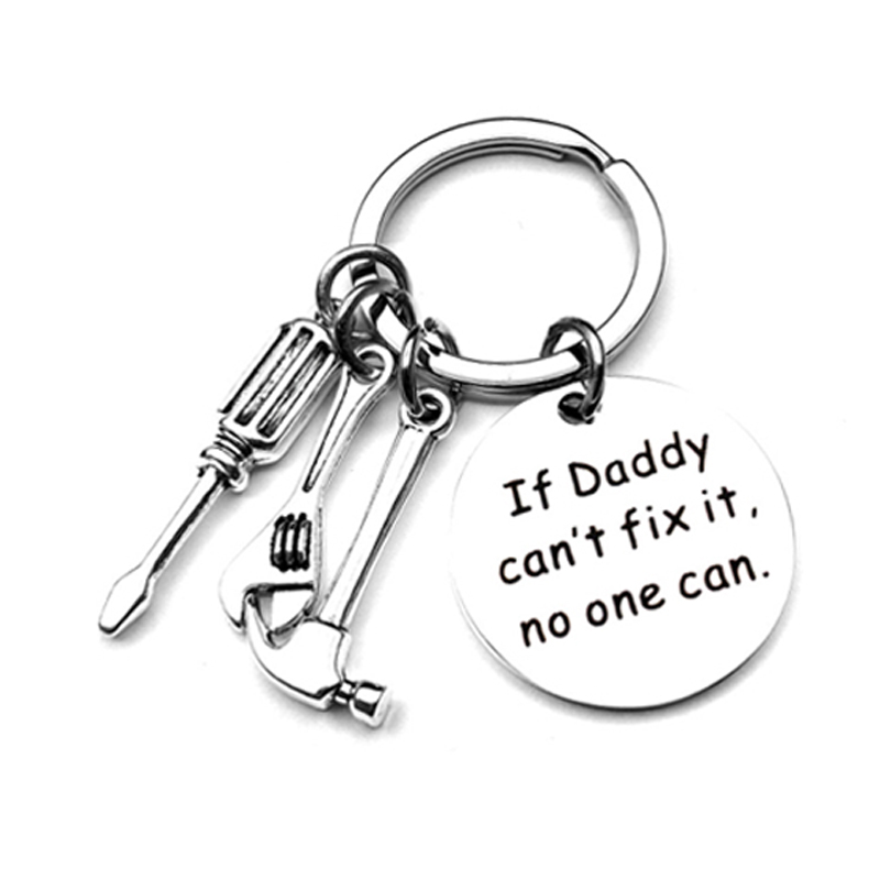 父亲节礼物if dad..fix不锈钢钥匙扣 锤子扳手螺丝刀 可定制