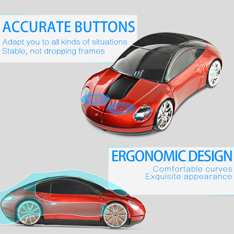 跨境货源USB 保时捷2.4G 汽车无线鼠标 工厂礼品外贸热销爆款配件