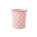 北欧风格卡通收纳盒脏衣篮储物桶棉麻粉色系列收纳筐收纳桶