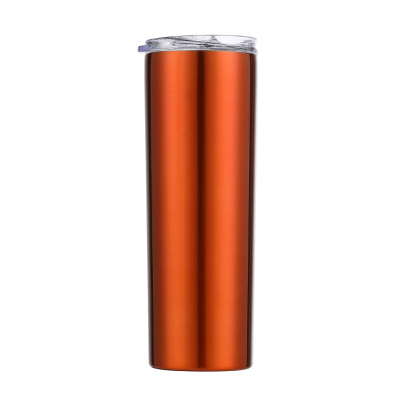 304不锈钢20直杯瘦身杯热升华涂层车载直杯吸管水杯定制logo