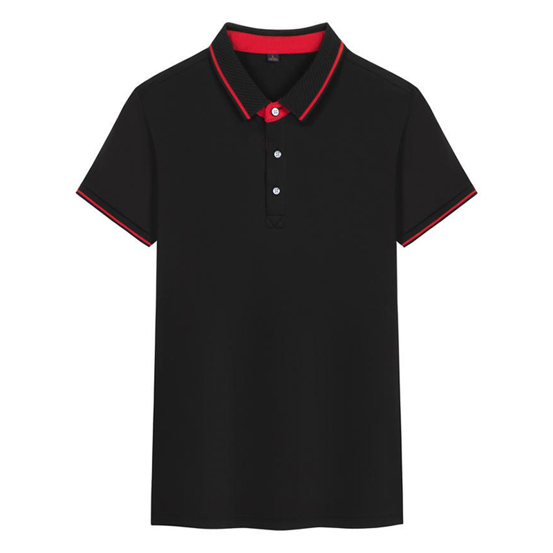夏男式翻领短袖T恤定制印字图logo POLO广告文化衫条纹色工作服装