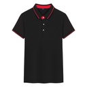夏男式翻领短袖T恤定制印字图logo POLO广告文化衫条纹色工作服装