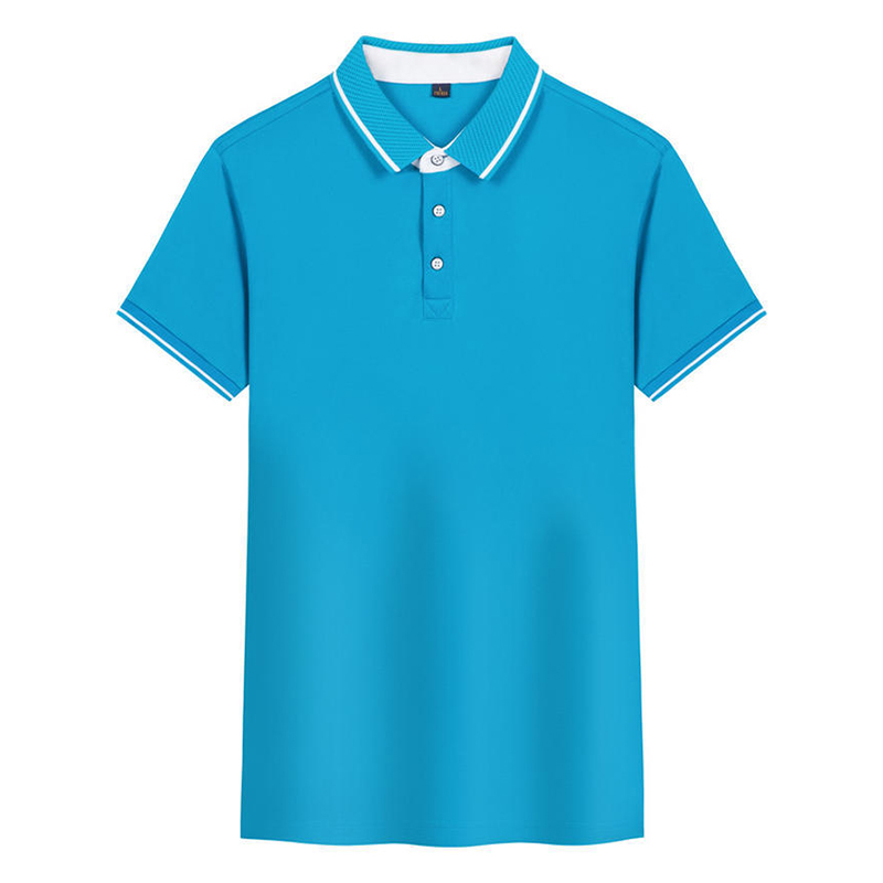 夏男式翻领短袖T恤定制印字图logo POLO广告文化衫条纹色工作服装