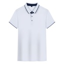 夏男式翻领短袖T恤定制印字图logo POLO广告文化衫条纹色工作服装