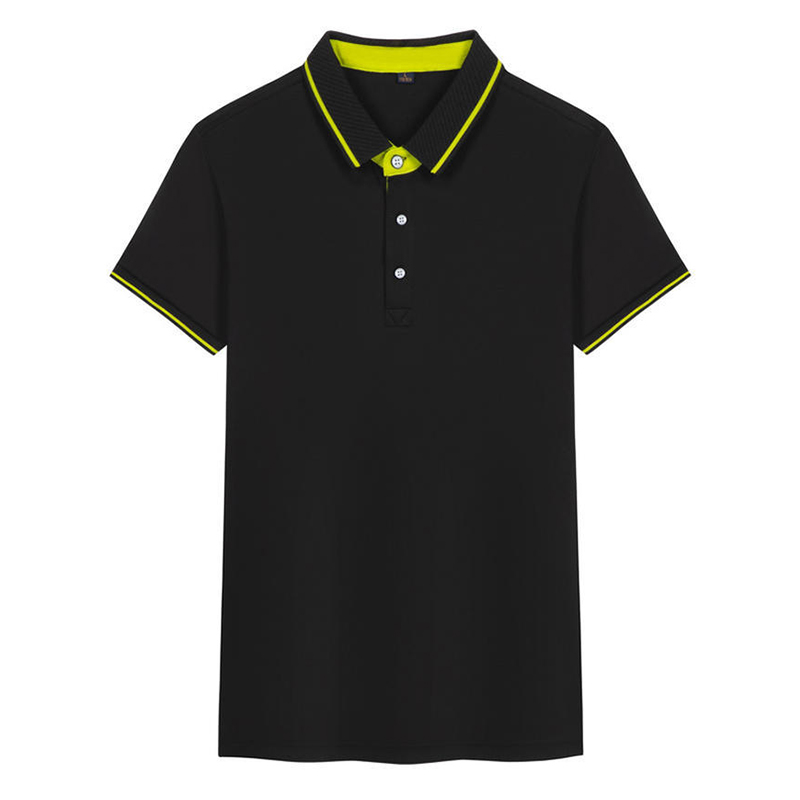 夏男式翻领短袖T恤定制印字图logo POLO广告文化衫条纹色工作服装