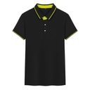 夏男式翻领短袖T恤定制印字图logo POLO广告文化衫条纹色工作服装