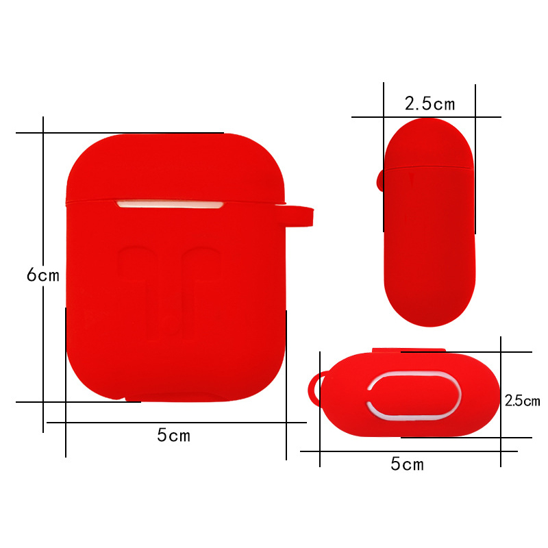 适用苹果耳机保护套 无线蓝牙耳机Airpods1代2代硅胶防摔壳厚款