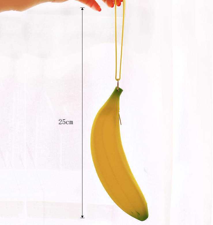韩款硅胶创意零钱包定制 硅胶香蕉拉链小钱包 收纳包 硬币包笔袋