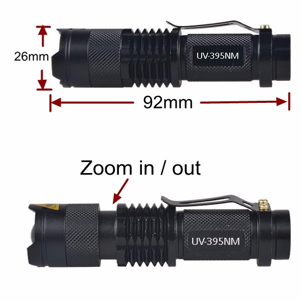 SK68紫外线手电筒化妆品面膜荧光剂检测笔日用紫光灯395nM