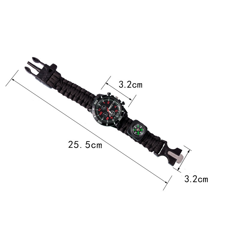 伞绳手表手链户外时间工具多功能求生绳索荒野冒险手环手绳