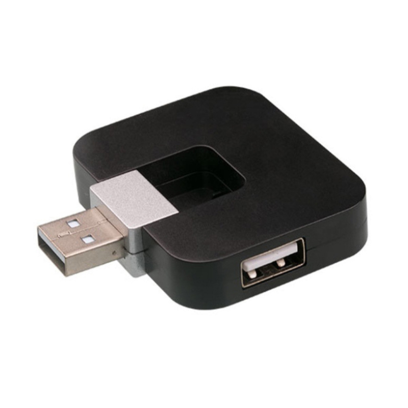 旋转USB分线器usb hub 旋转USB2.0HUB一拖4口车载U盘集线器扩展器
