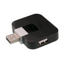 旋转USB分线器usb hub 旋转USB2.0HUB一拖4口车载U盘集线器扩展器