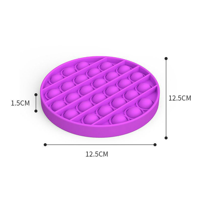 圆形爆款灭鼠先锋桌面益智玩具推泡泡解压玩具push pop硅胶游戏盘