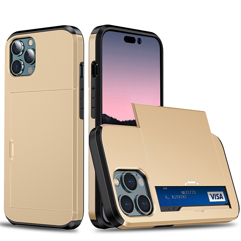 适用适用iphone12 pro max手机壳 苹果12 二合一滑盖插卡防摔保护