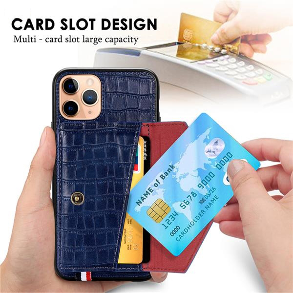 适用iPhone x插卡手机壳 纯色简约多功能保护壳苹果7 8plus皮套