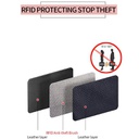亚马逊卡包风琴拉链男士牛皮rfid 防盗刷磁真皮女card holder卡夹