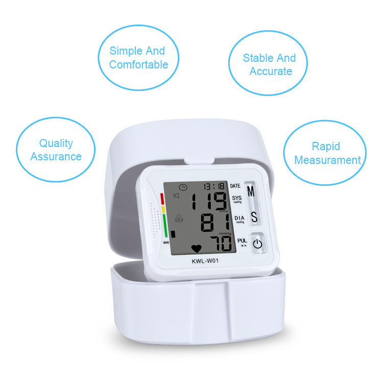 外贸英文款家用全自动智能手腕式电子血压计无语音血压表血压仪