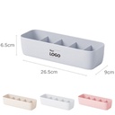 HOB6054 - Multifunction Closet Organizer 可叠加无盖分格袜子收纳盒塑料内衣内裤储物盒桌面抽屉整理盒家用