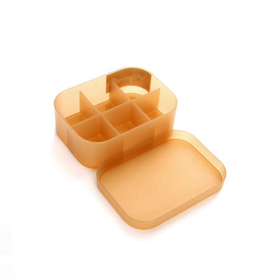 HOB6035 - Frosted Matte Storage Box with Lid 塑料磨砂透明收纳盒 带盖化妆品面膜收纳盒 桌面多功能地摊收纳盒