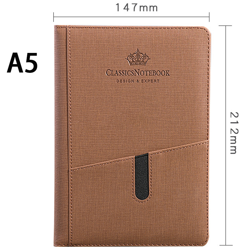 PSN1035 - Corporate Journal Notebook with Jacket Sleeve 商务手机插袋记事本创意A5笔记本定制印logo办公会议记录本日记本