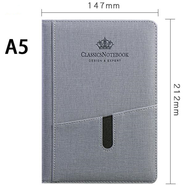 PSN1035 - Corporate Journal Notebook with Jacket Sleeve 商务手机插袋记事本创意A5笔记本定制印logo办公会议记录本日记本