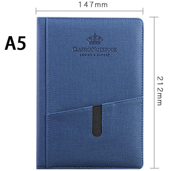 PSN1035 - Corporate Journal Notebook with Jacket Sleeve 商务手机插袋记事本创意A5笔记本定制印logo办公会议记录本日记本