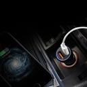新款车载充电器双USBQC3.0快充汽车用手机点烟器车充平板导航支架