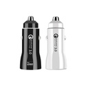 新款车载充电器双USBQC3.0快充汽车用手机点烟器车充平板导航支架