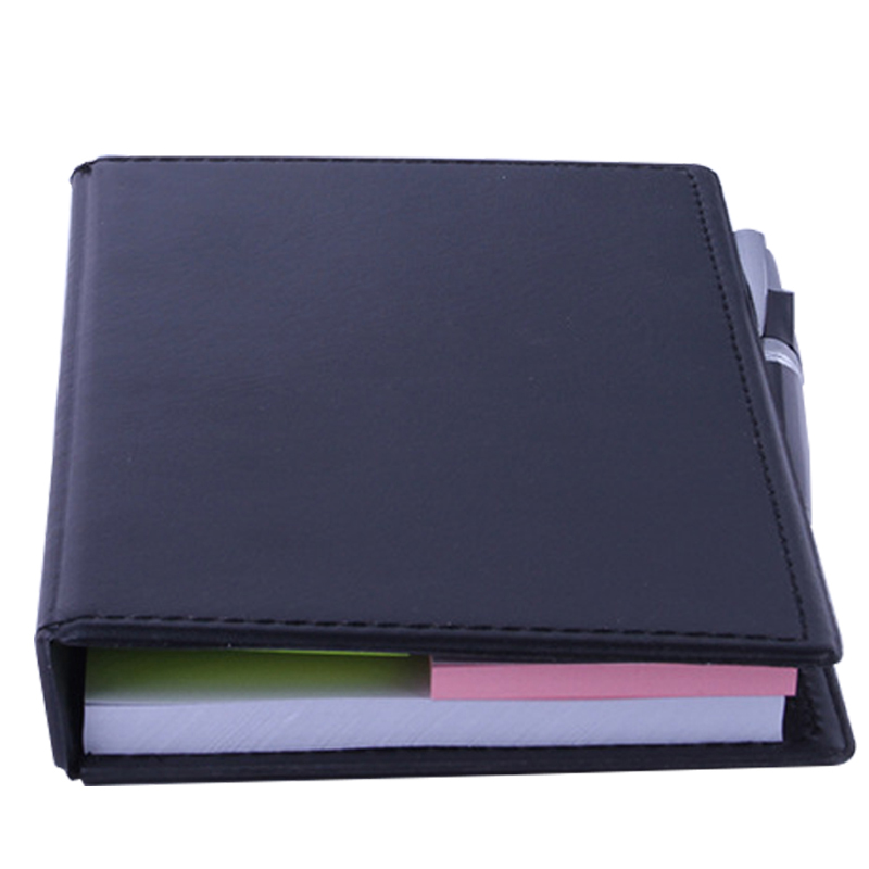 PSN1013 - Memo Pad Holder with Sticky Notes Set 商务办公定制logo便利贴套装带笔PU便签夹可撕创意皮质便签本