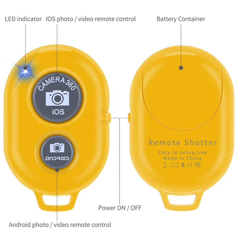 厂家批发蓝牙自拍器 安卓/IOS系统通用自拍神器 手机蓝牙遥控器