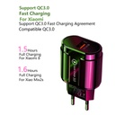 单口 快充闪充 智能手机充电器5V/3A充电头欧规 美规 快充QC3.0
