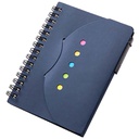 PSN1014 - Spiral Hand Notebook with Sticky Notes Set 创意新款环保定制加厚牛皮笔记本多功能小本子便签本带笔线圈本