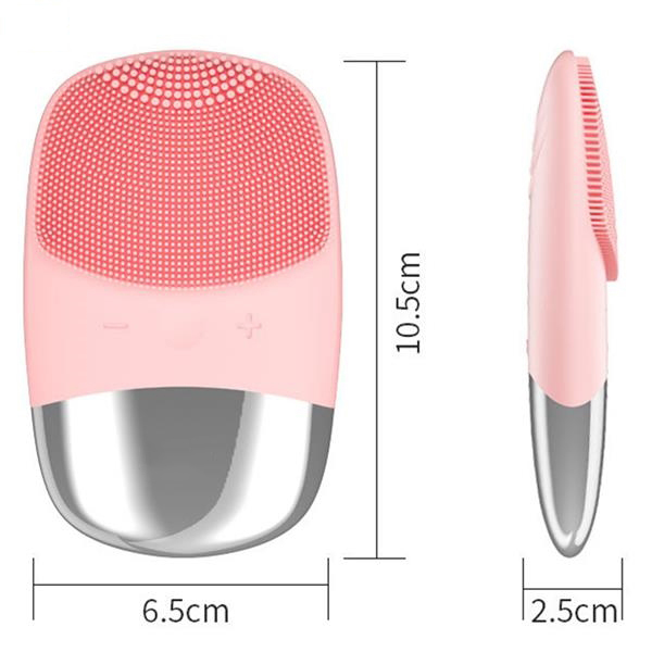 BR001385 - 现货 新款硅胶洁面仪 电动超声波防水毛孔清洁器 深层按摩洗脸仪