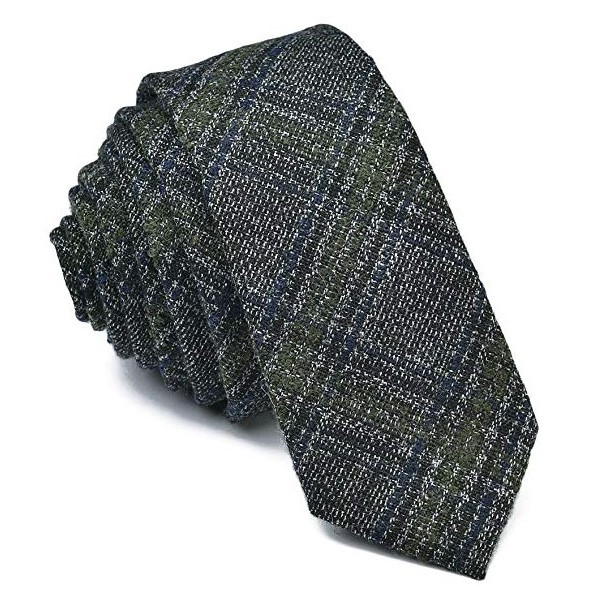 40%羊毛领带男士6cm窄版格子印花领带休闲韩版窄领带嵊州工厂直销