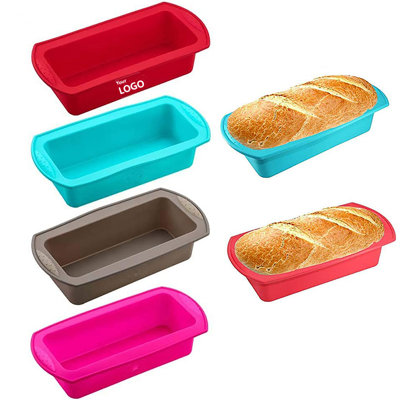 DIY硅胶蛋糕模 食品级硅胶 双耳长方形硅胶吐司盘 吐司面包模具