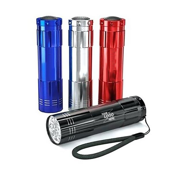 F511103 9led手电筒 特价铝合金小手电户外照明迷你手握便携电筒 礼品手电