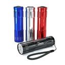 F511103 9led手电筒 特价铝合金小手电户外照明迷你手握便携电筒 礼品手电