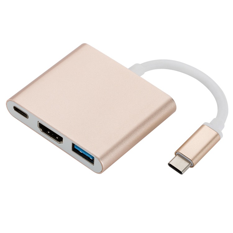 F511999 type-c to hdmi usb3.1三合一转换器4K高清转接线