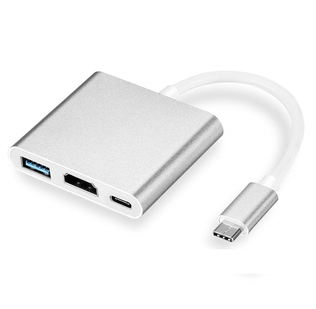 F511999 type-c to hdmi usb3.1三合一转换器4K高清转接线