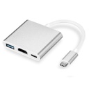 F511999 type-c to hdmi usb3.1三合一转换器4K高清转接线