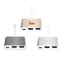 F511999 type-c to hdmi usb3.1三合一转换器4K高清转接线
