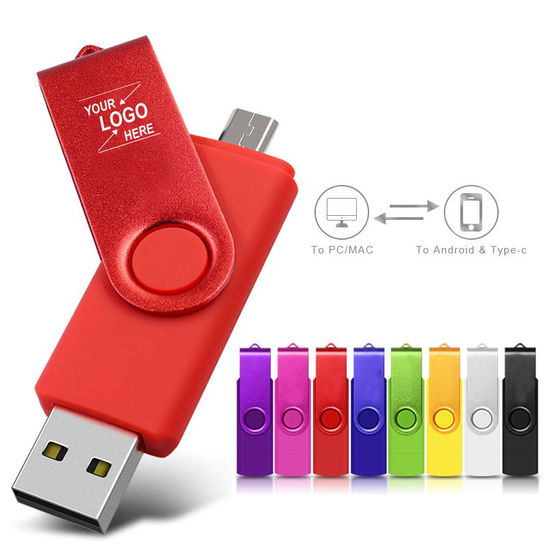 F512109 创意手机u盘 旋转otg 8g优盘车载16gu盘电脑安卓两用礼品