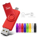 F512109 创意手机u盘 旋转otg 8g优盘车载16gu盘电脑安卓两用礼品