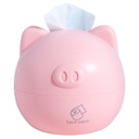 HOB6049 - Cute Animal Shaped Plastic Tissue Dispenser 卡通时尚RB553北欧色可爱小猪纸巾收纳盒子桌面餐巾盒抽纸卷纸筒