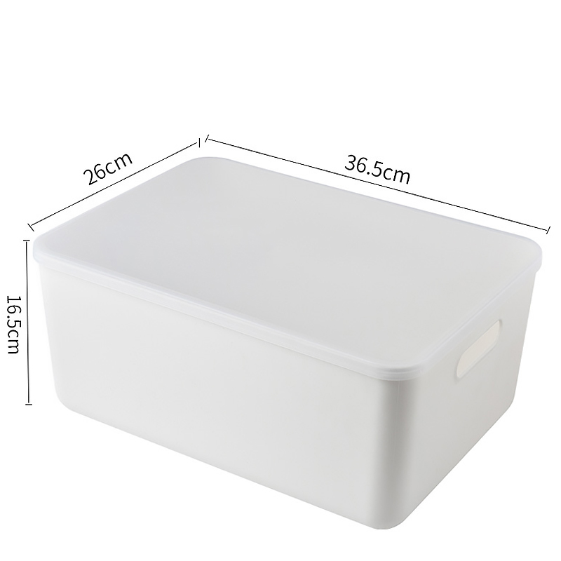 HOB6050 - Home Organization Plastic Storage Box 带盖储物盒 化妆品首饰整理盒学生宿舍衣物塑料收纳框 桌面收纳盒