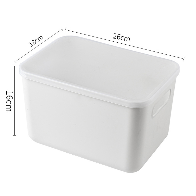 HOB6050 - Home Organization Plastic Storage Box 带盖储物盒 化妆品首饰整理盒学生宿舍衣物塑料收纳框 桌面收纳盒