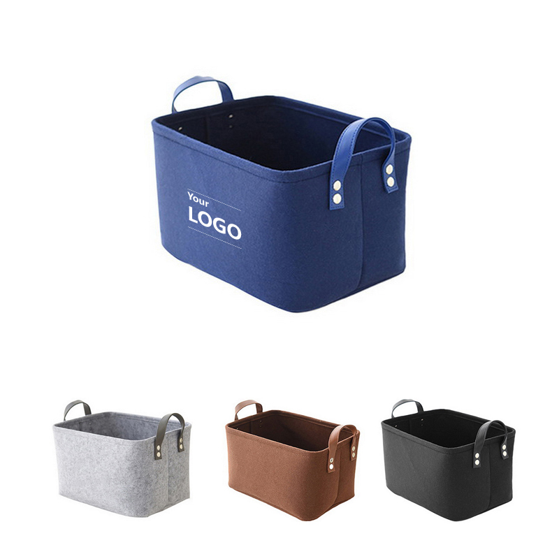 HOB6058 - Felt Storage Basket 大号毛毡收纳篮 桌面零食玩具文具收纳筐 化妆品收纳袋批发